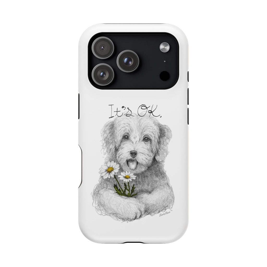 MagSafe Tough iPhone Case – Dog with Daisy | It's OK | Calligraphy