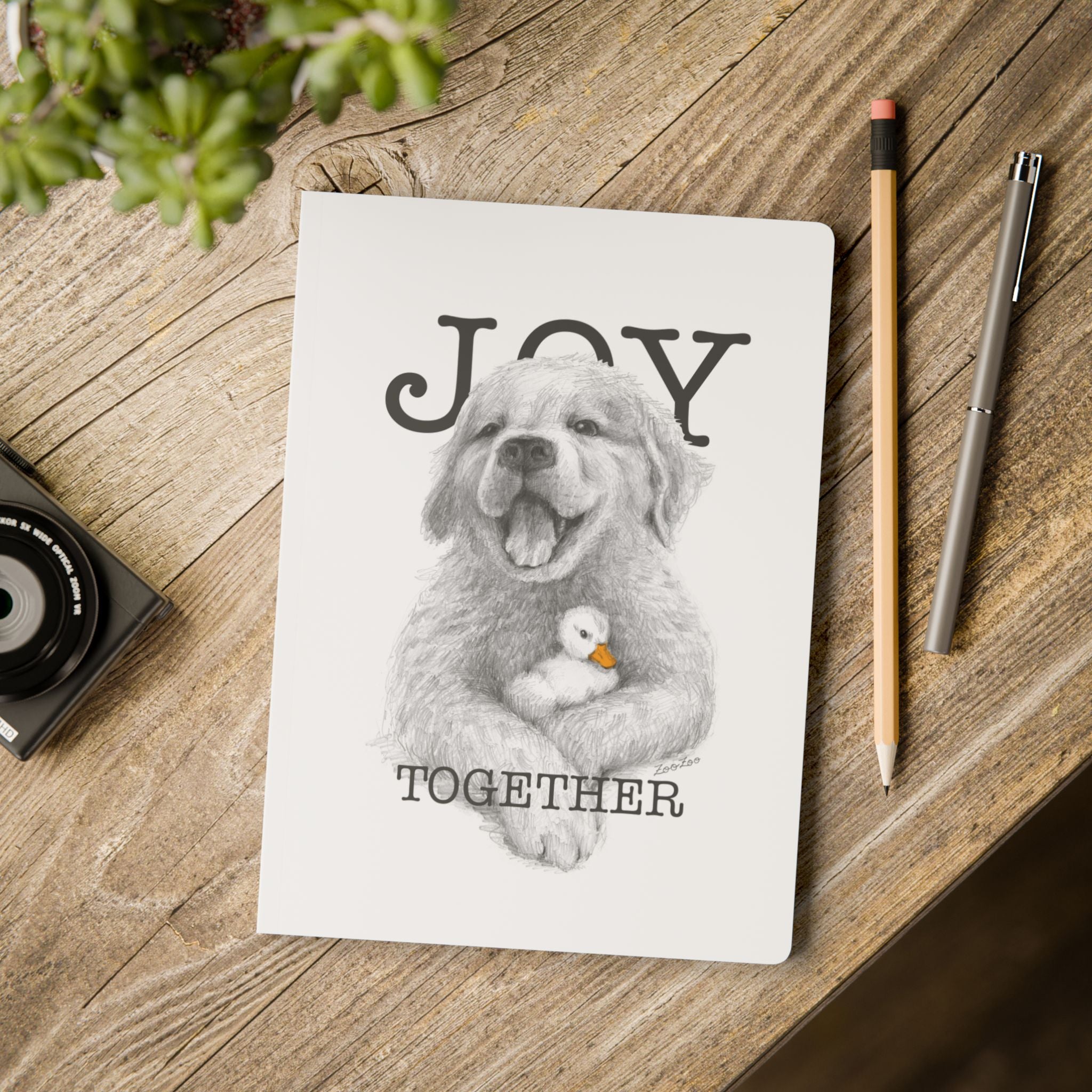 Softcover Journal – Dog with Duckling | Joy Together