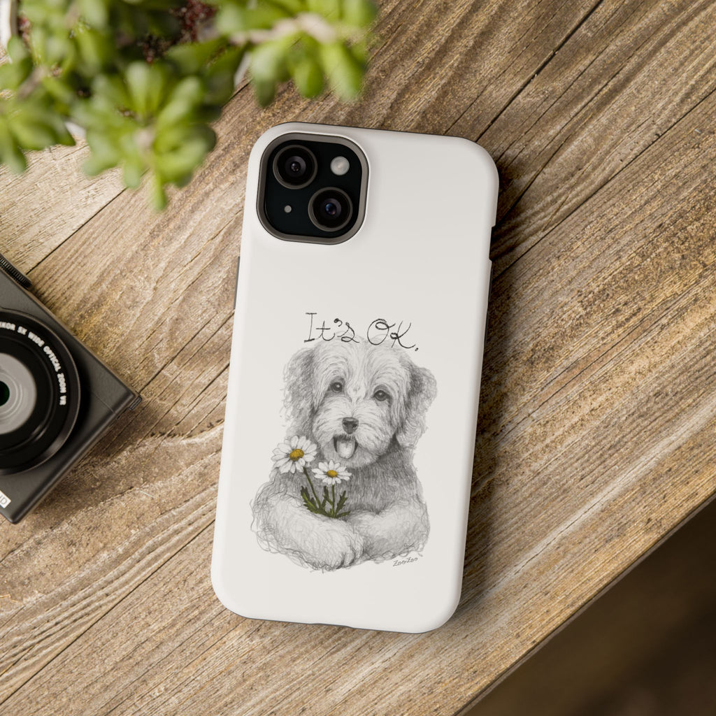 MagSafe Tough iPhone Case – Dog with Daisy | It's OK | Calligraphy
