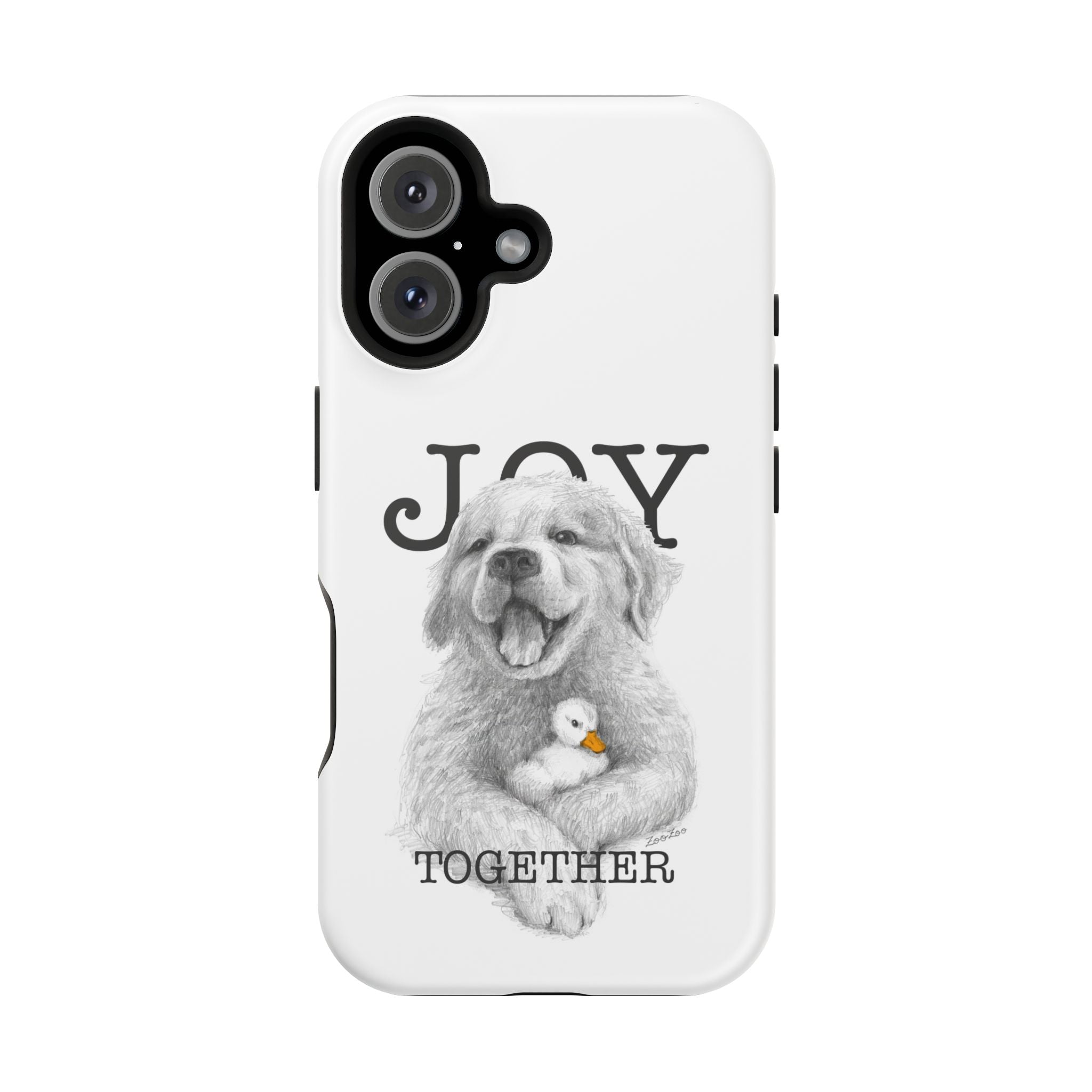 MagSafe Tough iPhone Case – Dog with Duckling | Joy Together