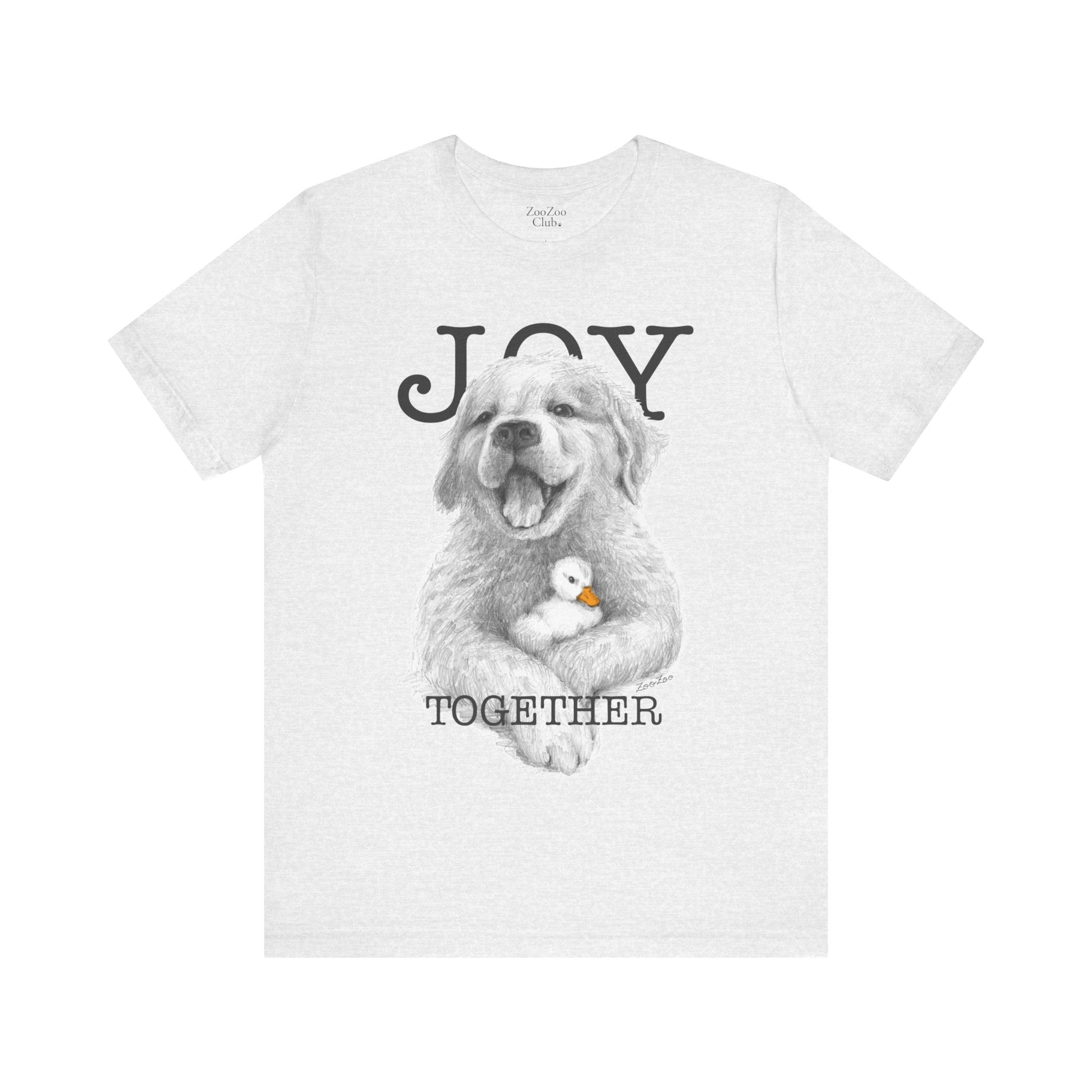 Unisex Cotton Tee – Dog with Duckling | Joy Together
