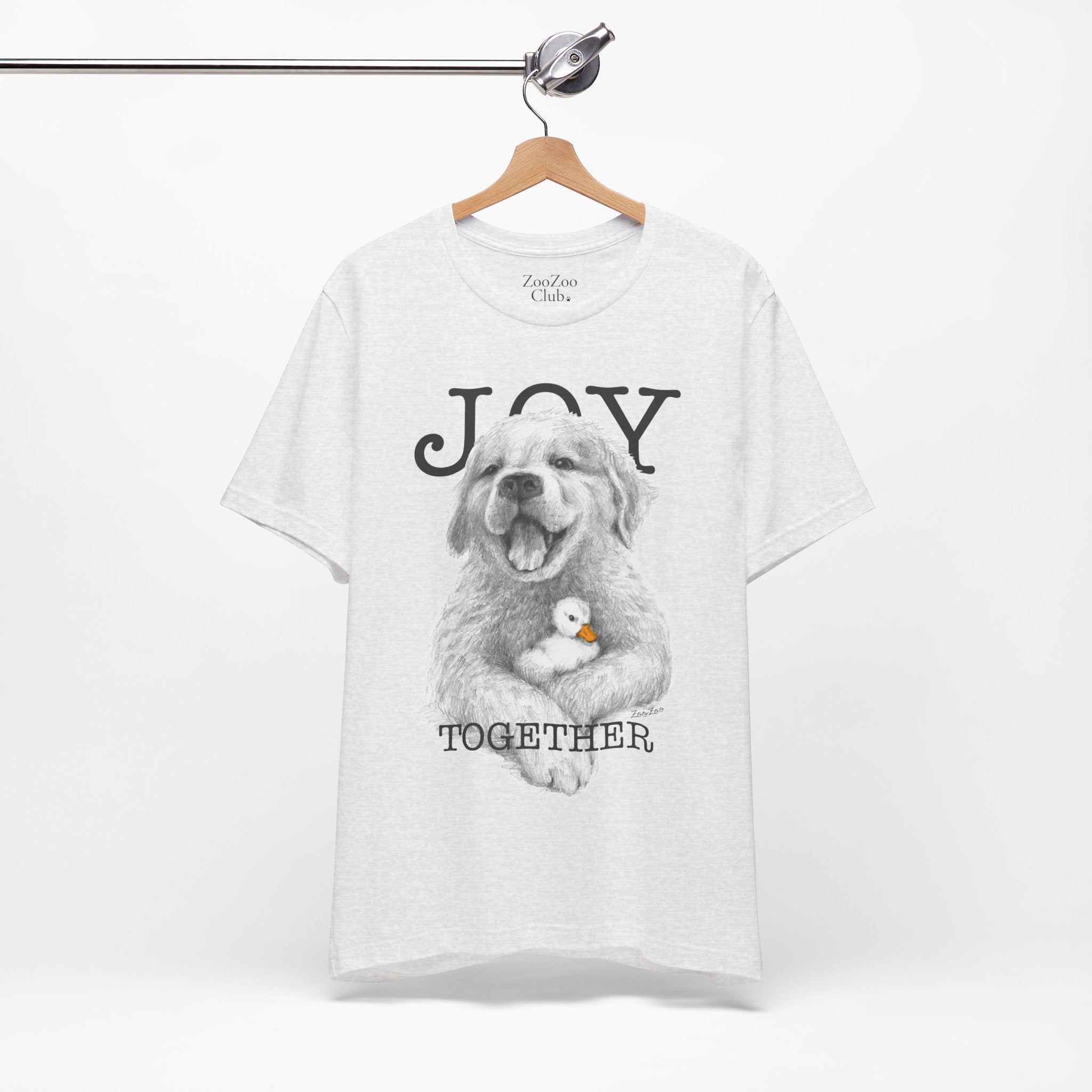 Unisex Cotton Tee – Dog with Duckling | Joy Together