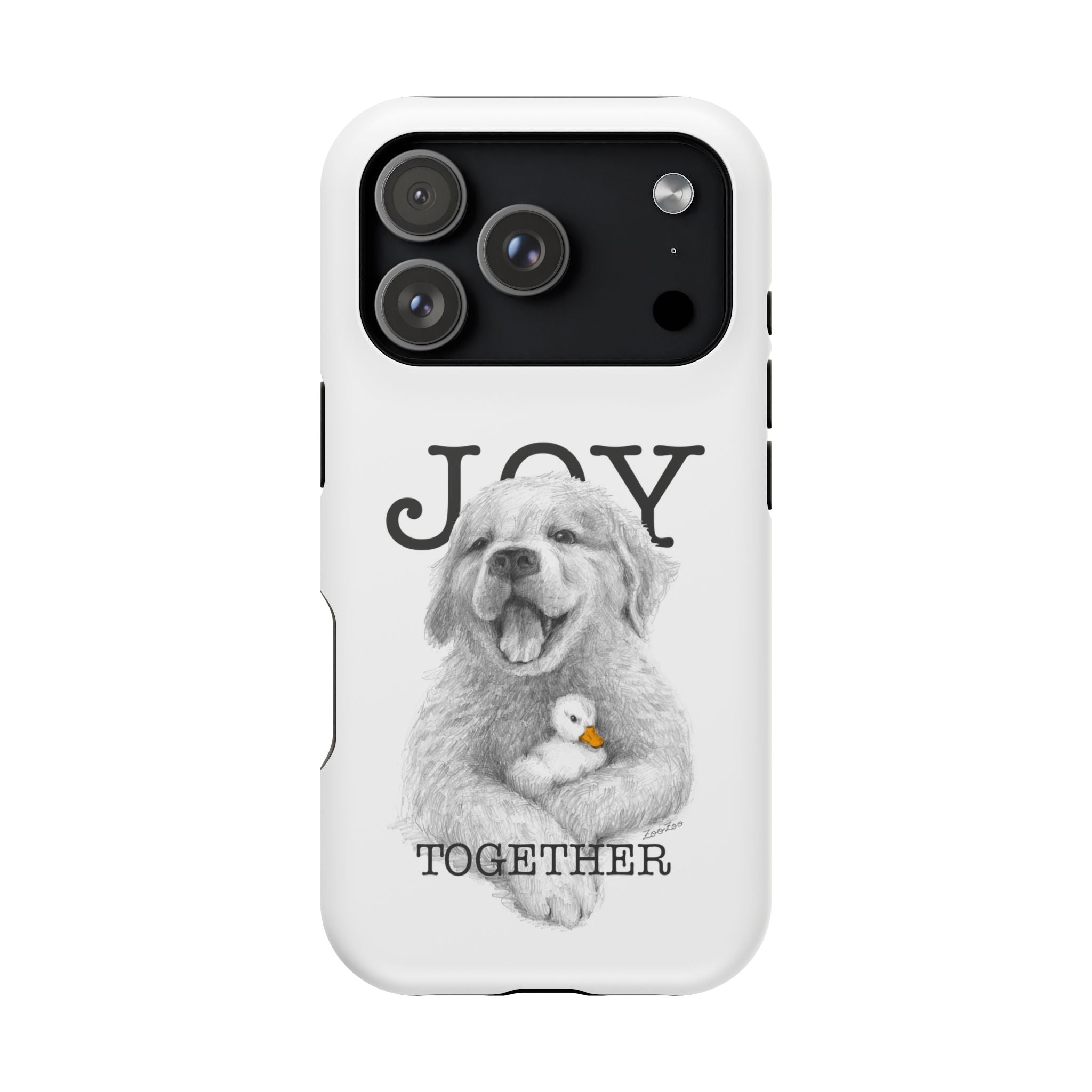 MagSafe Tough iPhone Case – Dog with Duckling | Joy Together