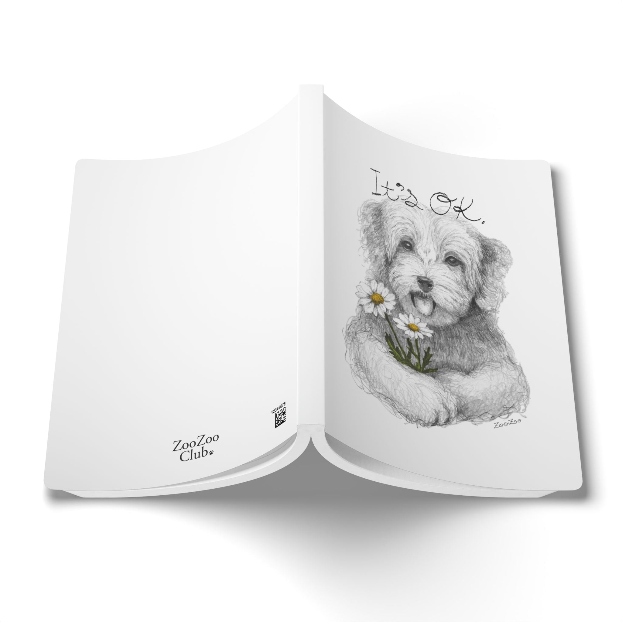 Softcover Journal – Dog with Daisy | It's OK | Calligraphy