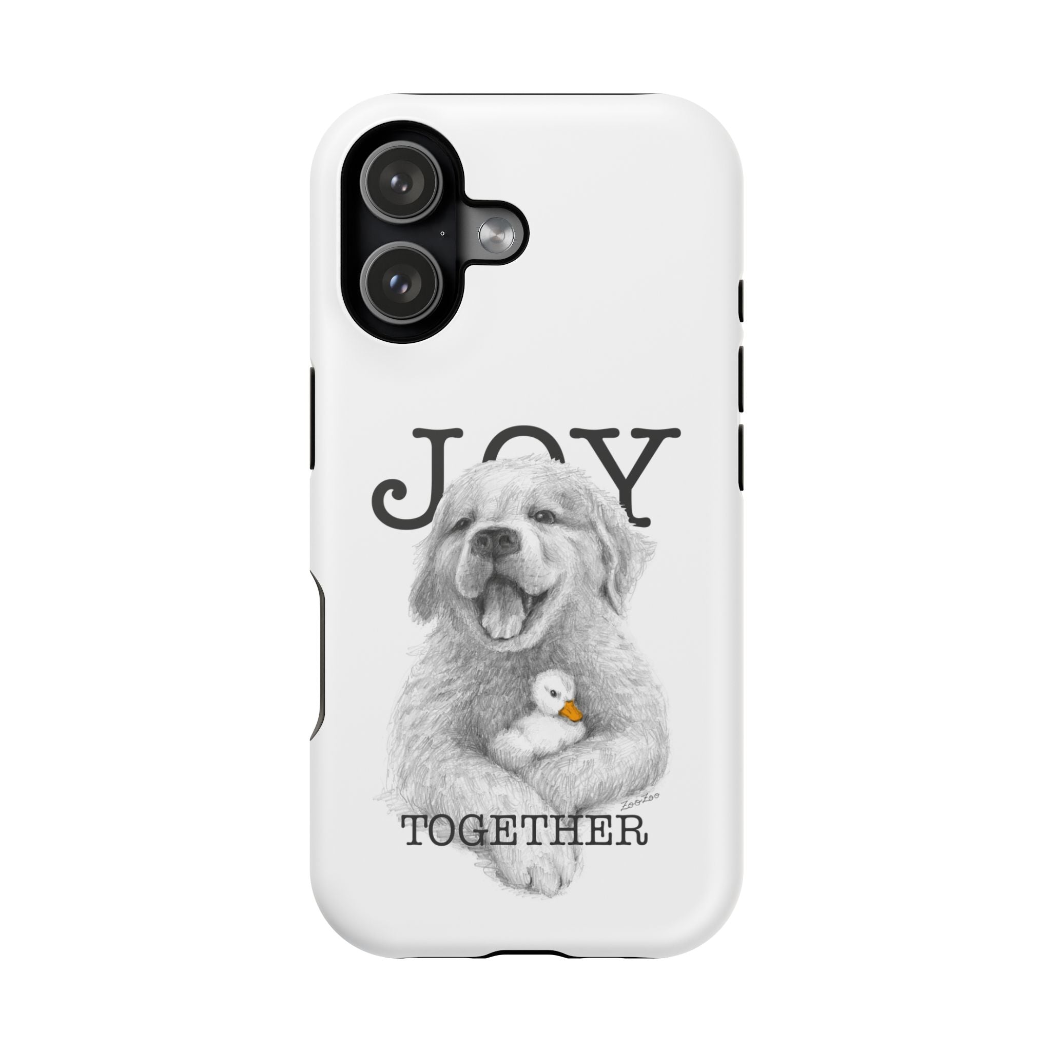 MagSafe Tough iPhone Case – Dog with Duckling | Joy Together