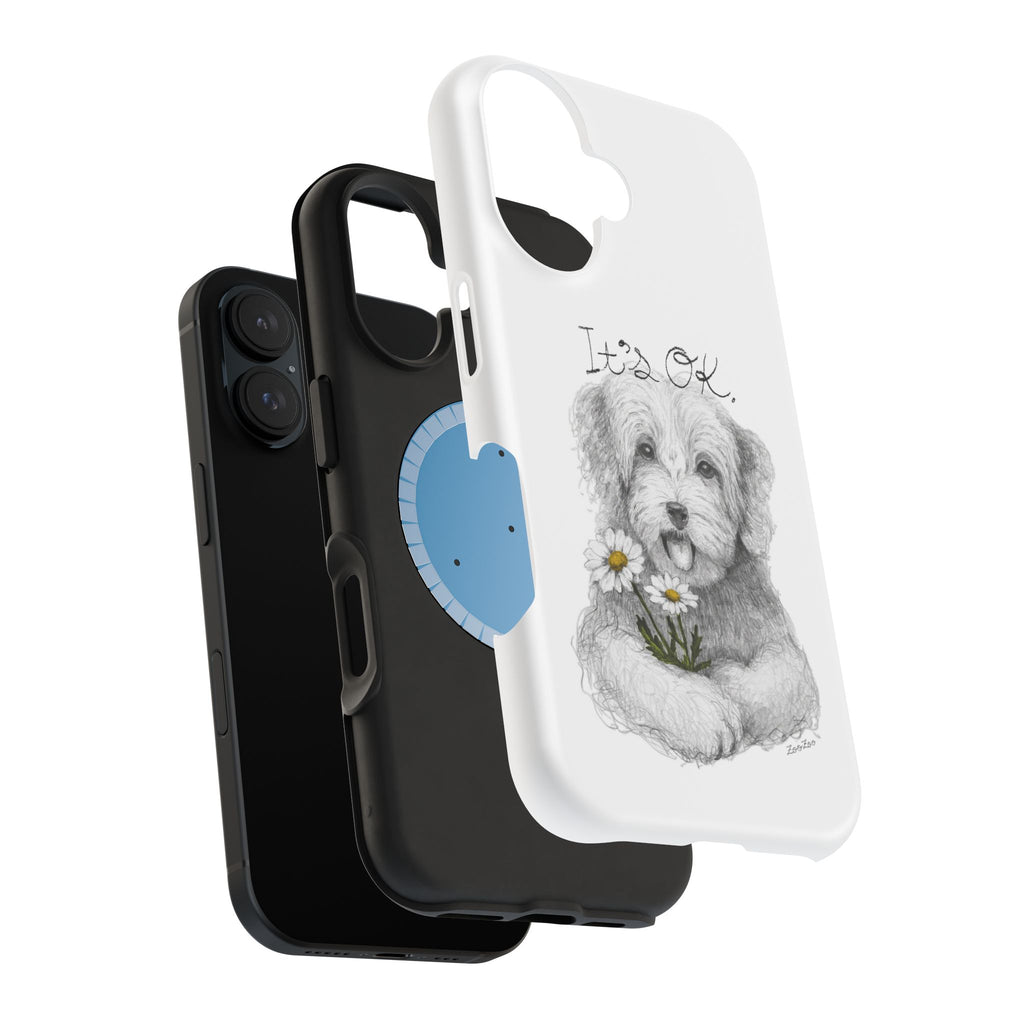 MagSafe Tough iPhone Case – Dog with Daisy | It's OK | Calligraphy