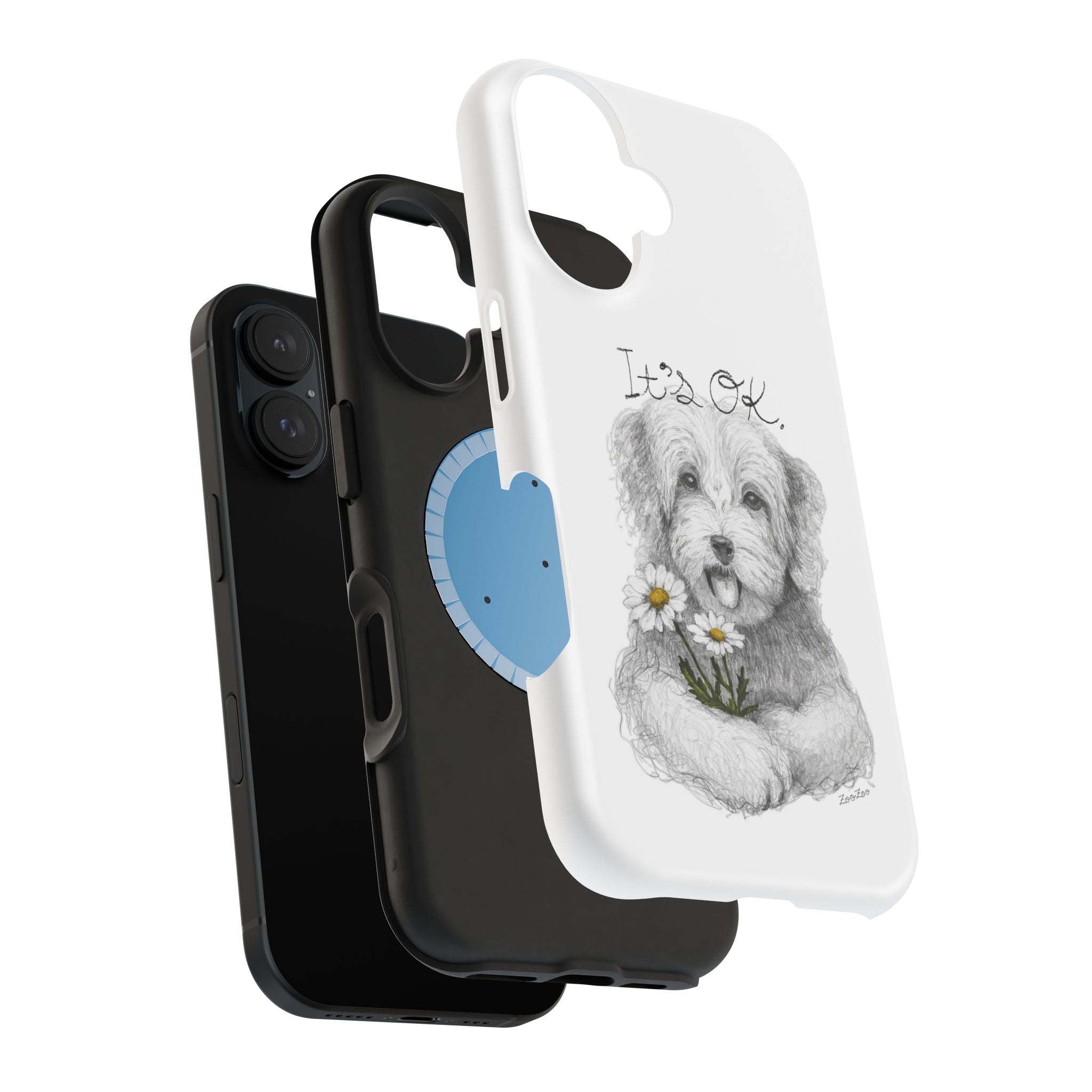 MagSafe Tough iPhone Case – Dog with Daisy | It's OK | Calligraphy