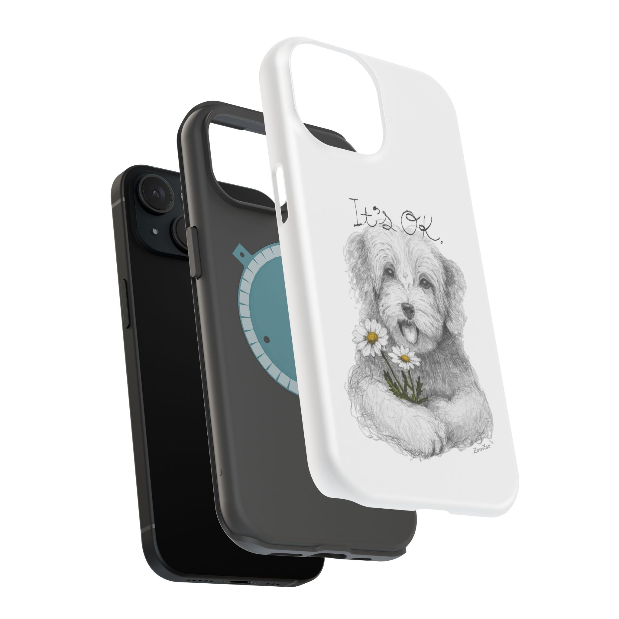 MagSafe Tough iPhone Case – Dog with Daisy | It's OK | Calligraphy
