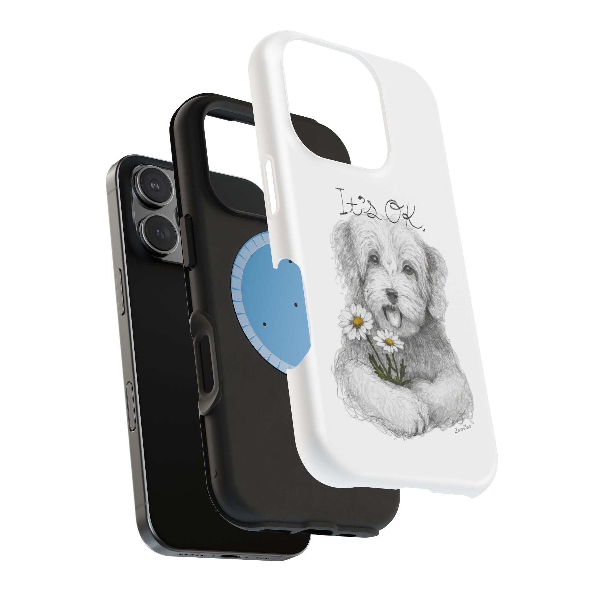 MagSafe Tough iPhone Case – Dog with Daisy | It's OK | Calligraphy