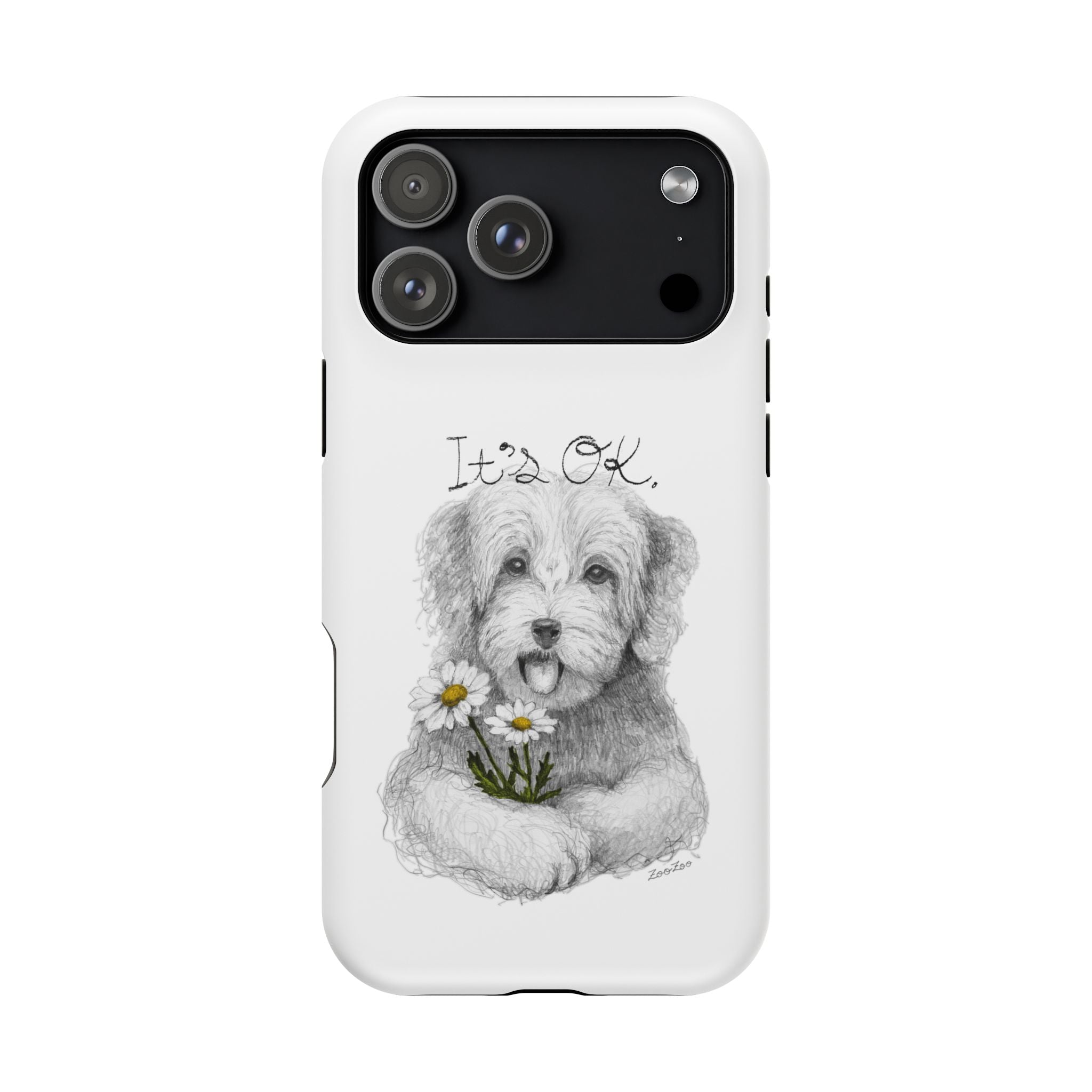 MagSafe Tough iPhone Case – Dog with Daisy | It's OK | Calligraphy